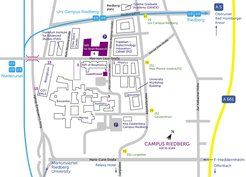 Karte des Riedberg Campus