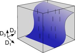 In many situations it is sufficient to consider the space of pairwise spike correlations (here schematically depicted in blue) to understand neural information, without the need to evaluate all possible spike combinations (gray).